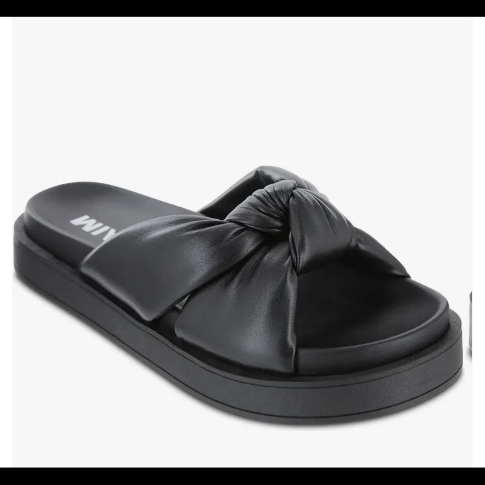 MIA Knotted Platform Slide Sandal